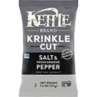 Kettle Potato Chips Krinkle Cut Salt & Fresh Ground Pepper